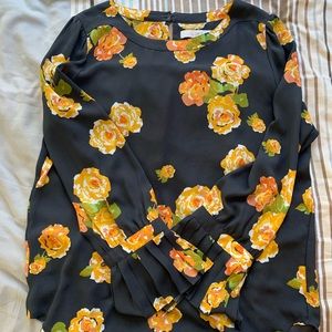 Long sleeve floral blouse